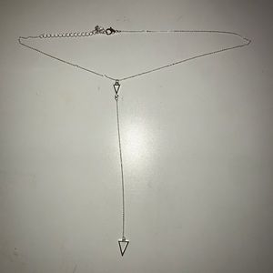 silver necklace abstract